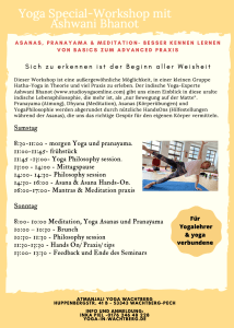 Yoga Special - Workshops mit Ashwani Bhanot